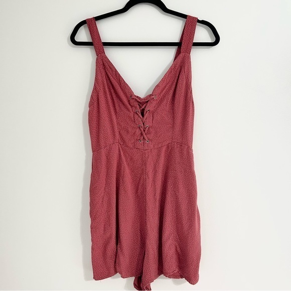 American Eagle Red Polka Dot Romper - Picture 1 of 7